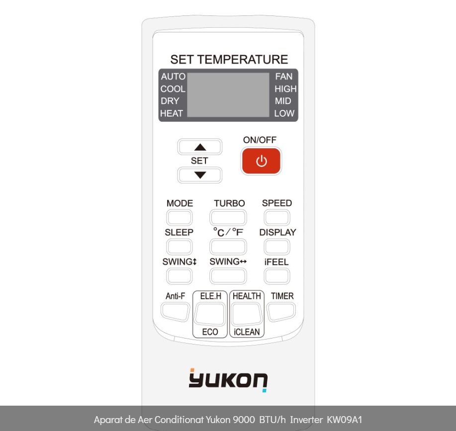 Aparat de Aer Conditionat Yukon 9000 BTU/h Inverter KW09A1