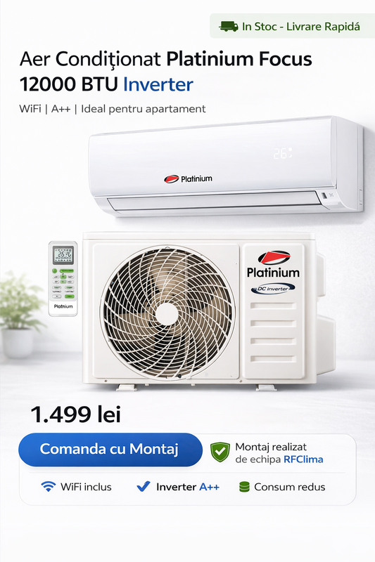 Platinium Focus 12000 BTU – Inverter cu WiFi